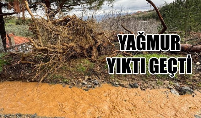 Karacasu'da yağmur yıktı geçti