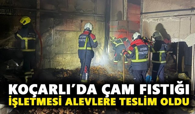 Koçarlı’da çam fıstığı işletmesi alevlere teslim oldu