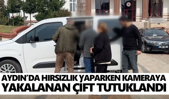 Aydın’da hırsızlık yaparken kameraya yakalanan çift tutuklandı