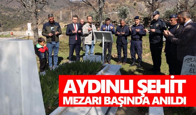 Aydınlı şehit, mezarı başında anıldı