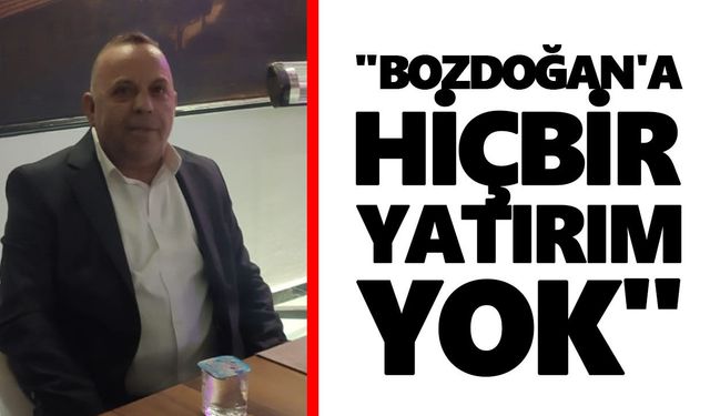 Başkan Özel Büyükşehir'e öfkeli: "Bozdoğan'a hiçbir yatırım yok"