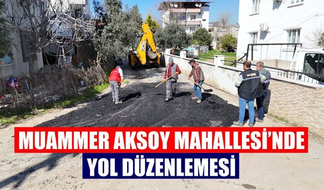 Nazilli Belediyesi çalışıyor: Muammer Aksoy Mahallesi’nde yol düzenlemesi