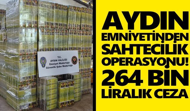 Aydın emniyetinden sahtecilik operasyonu! 264 bin liralık ceza
