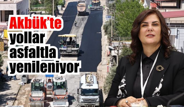 Büyükşehir, Akbük’te asfalt ve kaldırım yenileme çalışmalarını sürdürüyor