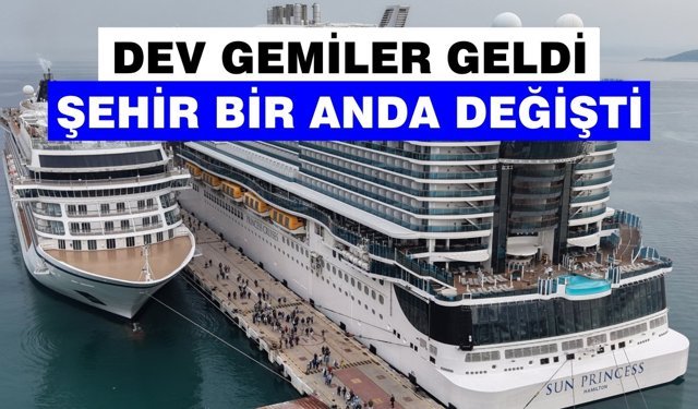 Kuşadası’na kruvaziyer akını: 5 bin turist geldi