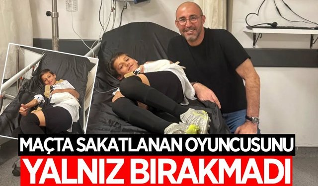 Başkan Zencirci, sakatlanan minik oyuncuyu hastanede yalnız bırakmadı