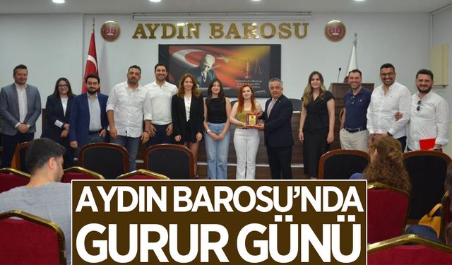 Aydın Barosu’nda gurur günü: Ege şampiyonlarına plaket