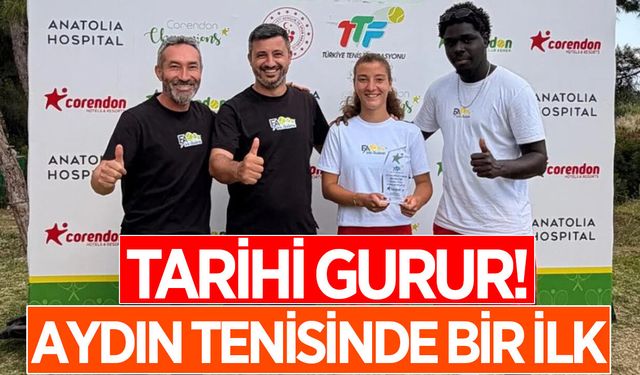 Aydın tenis tarihinin ilk milli sporcusu oldu