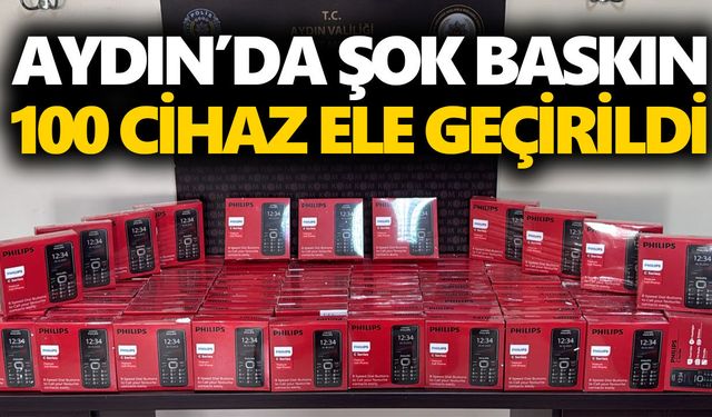 Aydın’da şok baskın: 100 cihaz ele geçirildi