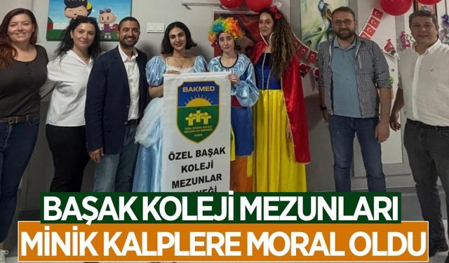 Aydın Başak Koleji mezunları, minik kalplere moral oldu