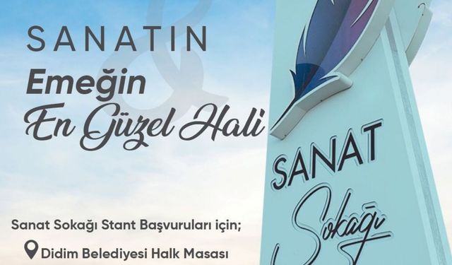 Didim Sanat Sokağı başvuruları 4 Mayıs'ta başlıyor