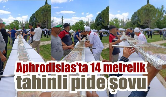 Karacasu’nun dev pidesi Aphrodisias’a damga vurdu
