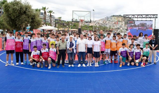 Kuşadası’nda basketbol heyecanı meydanı salladı
