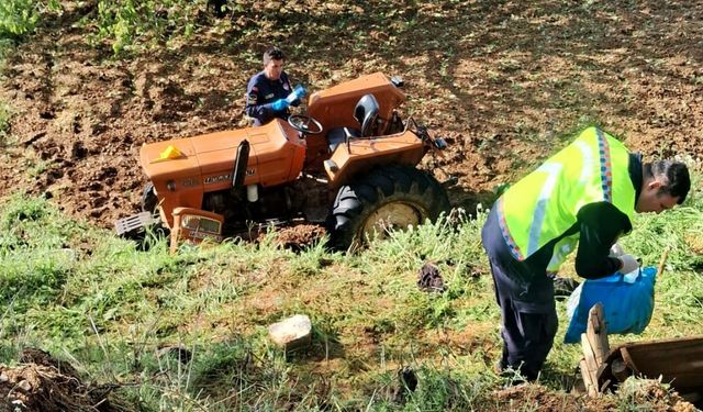 Virajda gelen ölüm: Traktör karı kocayı ayırdı