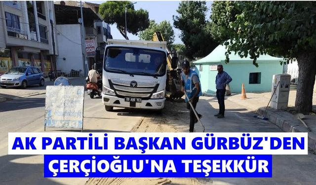 AK Partili Başkan Gürbüz'den Çerçioğlu'na teşekkür