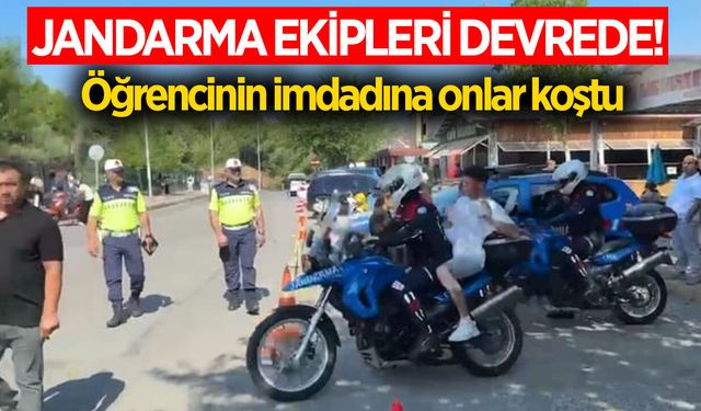 Aydın'da Jandarmaların sınav mesaisi! Öğrencinin imdadına onlar koştu