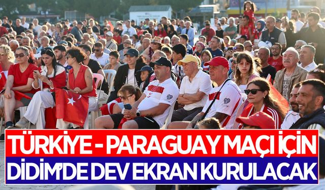 Didim'de Milli maç heyecanı yaşanacak! Türkiye-Paraguay maçı için dev ekran kurulacak