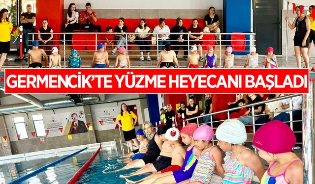 Germencik'te gençlerin yüzme heyecanı başladı