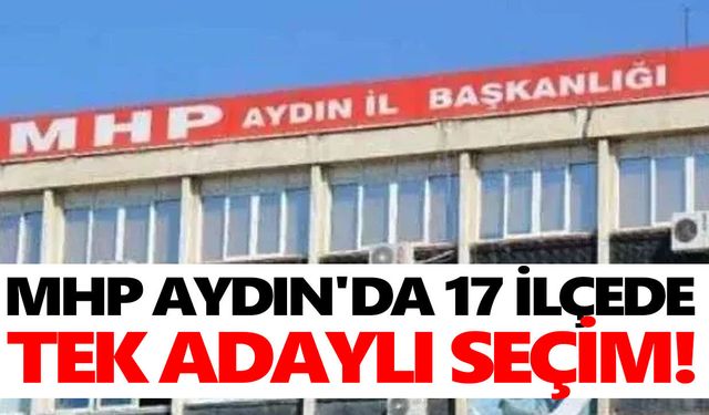 MHP Aydın'da 17 ilçede tek adaylı seçim!