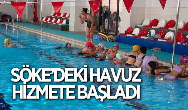 Söke yarı olimpik yüzme havuzu hizmete açıldı