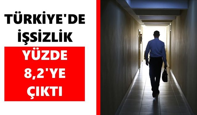 Türkiye'de işsizlik yüzde 8,2'ye çıktı
