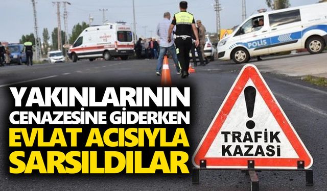 Yakınlarının cenazesine giderken evlat acısıyla sarsıldılar