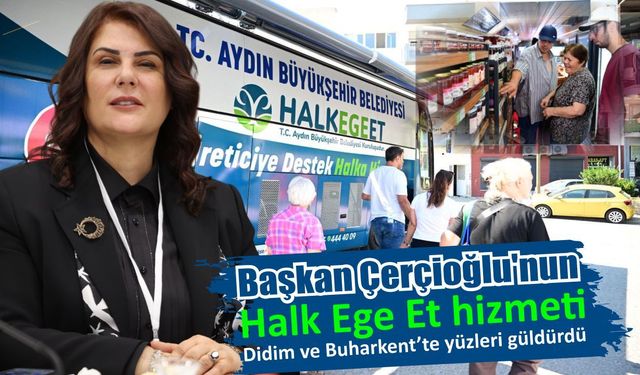 Akbük ve Buharkent'te Mobil Halk Ege Et kuyruğu