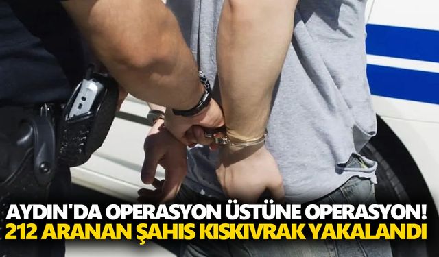 Aydın'da operasyon üstüne operasyon! 212 aranan şahıs kıskıvrak yakalandı