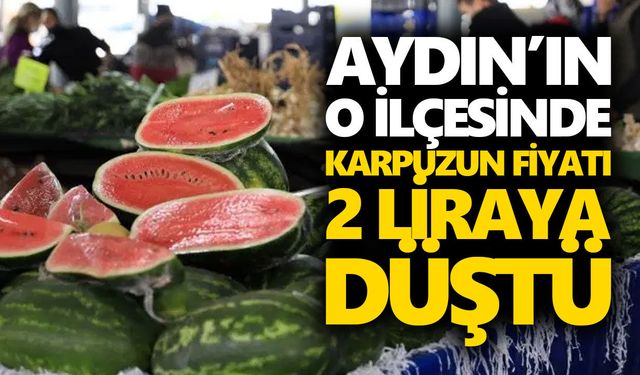 Aydın’ın o ilçesinde karpuzun fiyatı 2 liraya düştü