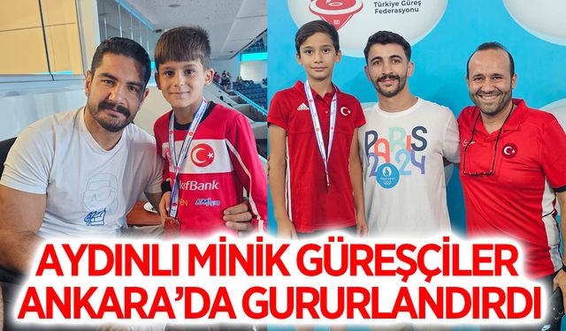 Aydınlı minik güreşçiler Ankara'da gururlandırdı