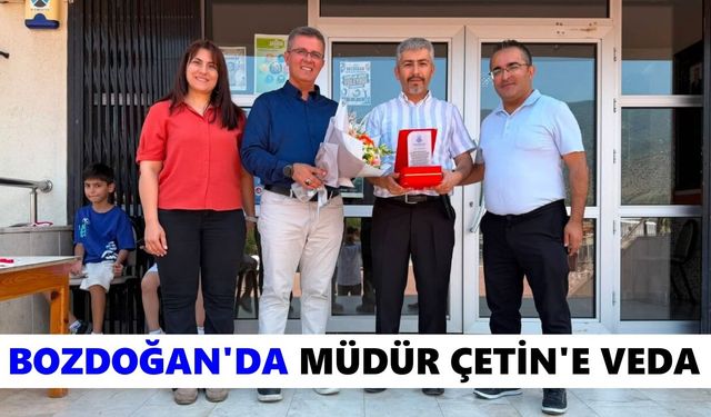 Bozdoğan'da Müdür Çetin'e veda
