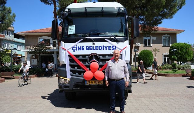Çine Belediyesi araç filosunu büyüttü! Yeni TIR hizmete alındı