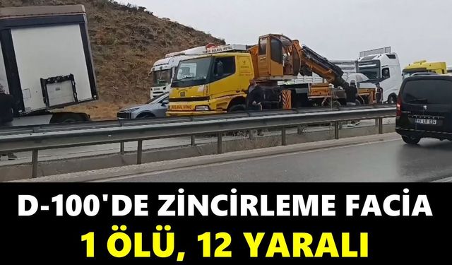 D-100'de zincirleme facia: 1 ölü, 12 yaralı