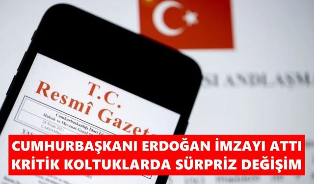 Cumhurbaşkanı Erdoğan'ın imzasıyla kritik atamalar! Çok sayıda isim değişti