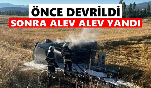 Kazadan kurtuldular, alevlerle karşı karşıya kaldılar