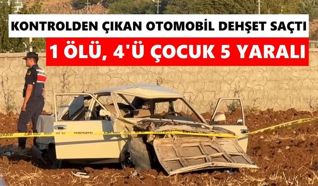 Kontrolden çıkan otomobil can aldı: 1 ölü, 4'ü çocuk 5 yaralı