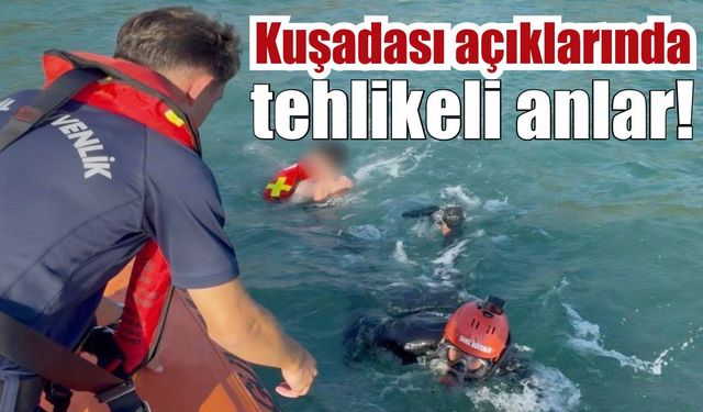 Kuşadası’nda kürek sörfü keyfi kabusa döndü!