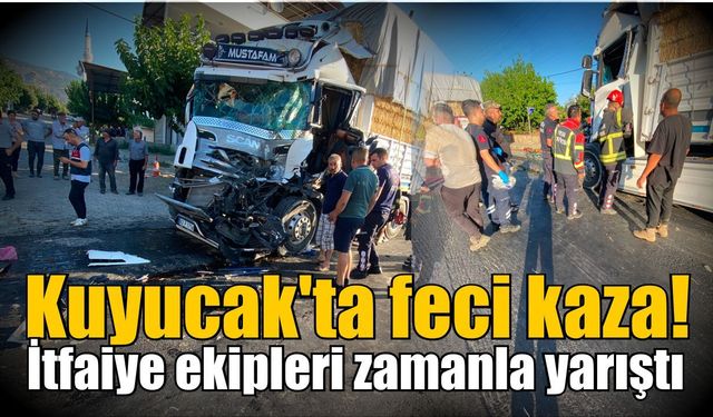 Kuyucak'ta yürekleri ağza getiren kaza!