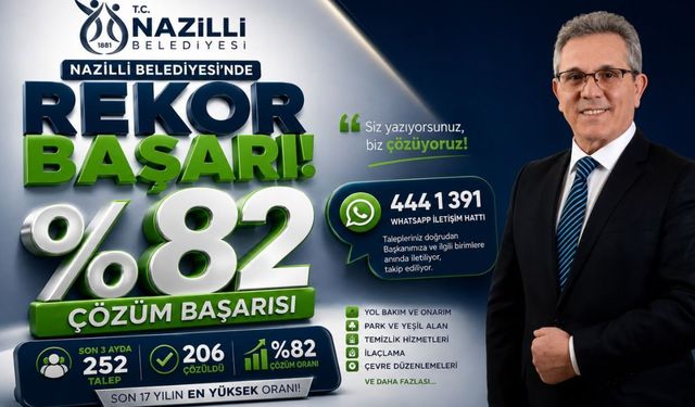 Nazilli Belediyesi'nde dikkat çeken başarı!