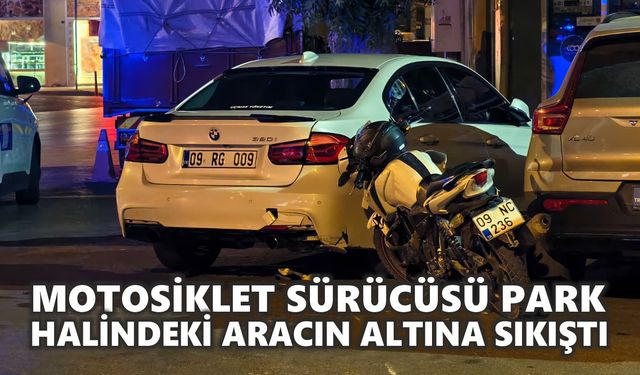 Nazilli'de kaza sonrası sürücü arabanın altına sıkıştı