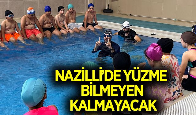 Nazilli Yarı Olimpik Yüzme Havuzu'nda yaz eğitimleri sürüyor