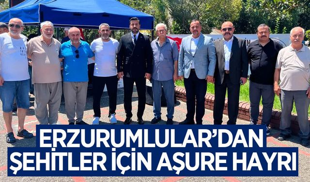 Aydın'daki Erzurumlular şehitler için aşure hayrı yaptı