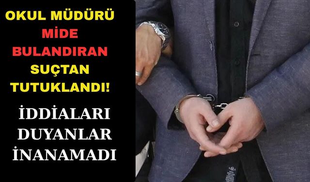 Usta öğreticiyi taciz ettiği öne sürülen okul müdürü tutuklandı