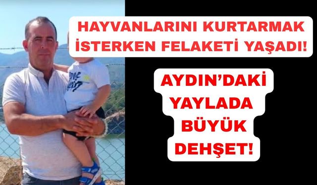 Hayvanlarını kurtarmak isterken alevlerin arasında kaldı