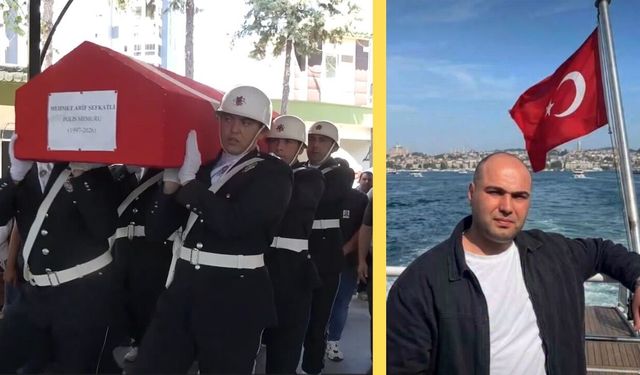 Korkunç kazada ölen polis memuru ebediyete uğurlandı