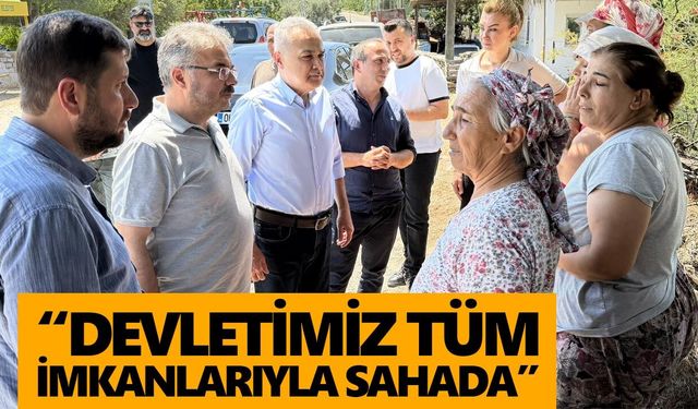 AK Parti’li Savaş ve Özmen Çine’de yangından etkilenen mahallelerde!