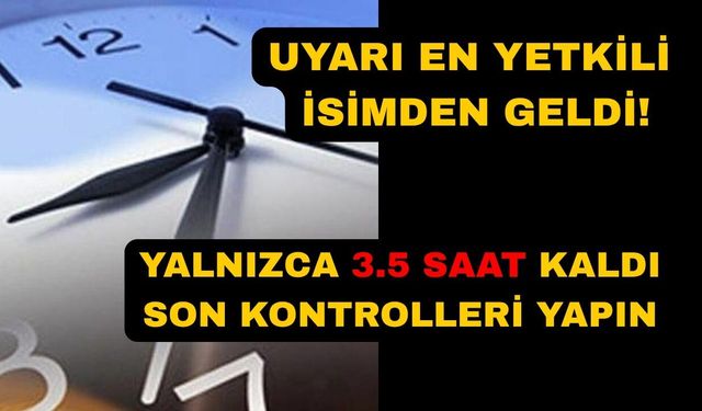 Ersoy'dan çok önemli uyarı