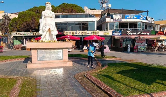 Didim’de doğaya dokunan çalışma! Yeşil alanlar bakımdan geçiyor