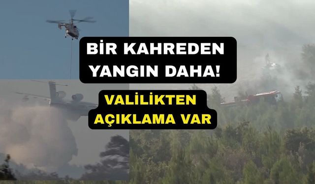 Ormanlık alanda çıkan yangın ekipleri seferber etti
