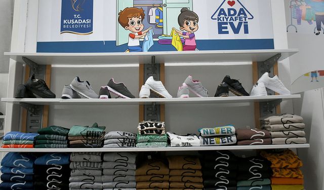 Aydın'da 'Ada Kıyafet Evi' Kuşadalı çocukların daima yanında